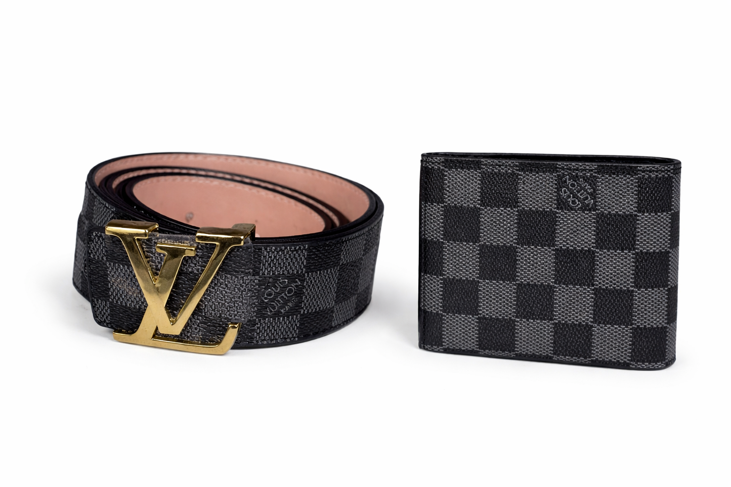 Комплект Louis Vuitton колан и портфейл